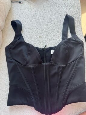 House of CB Black Structured Bustier One-Piece